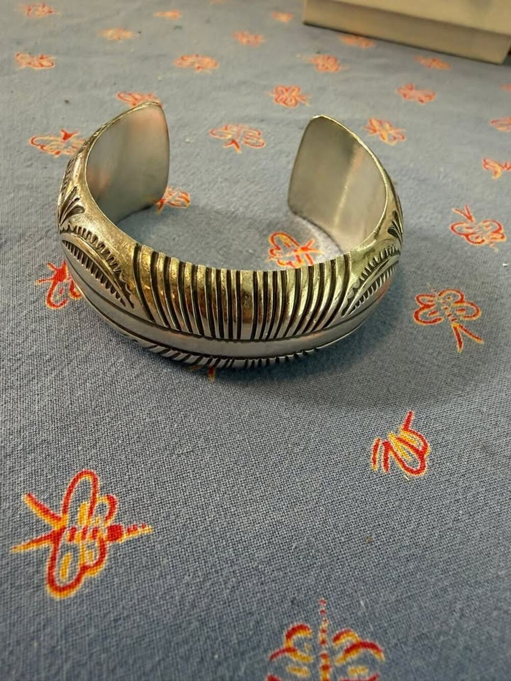 BigHand Sterling Silver Wide Cuff Bracelet (CCC32)